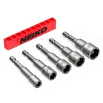 Neiko 10066A Magnetic Power Nut Setters, 5 Piece Sae (1/4" - 1/2") Chrome. Fixed Price $15.99.