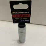 Gearwrench 1/2" Drive 12 Point Sae Socket 11/16 Deep 80776. Fixed Price $12.55.