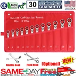 8/12PC 8-19MM Ratcheting Wrench Metric Flex/fixed Head Combination Spanner Tool. Fixed Price $33.49.