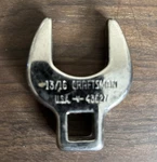 Vintage Craftsman 3/8'' Dr. 13/16'' Crowfoot -v- 43627 Made Usa. Fixed Price $21.00.