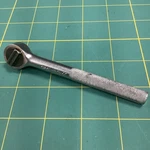 Vintage Powr Kraft 1/4" Inch Drive Ratchet Knurled Handle 4.5" 84W4758-66. Fixed Price $11.21.