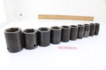 Snap On IM300-IM120 15/16"-7/16" 10 Piece 1/2 Drive Point Impact Socket Set. Fixed Price $124.99.