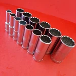 New Craftsman Easy Read 13PC 1/2" Drive Deep 12PT Sae Socket Set 7/16 1-3/16". Fixed Price $54.83.