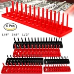 6PCS Socket Organizer Tray Set Hold 90 METRIC&76 Sae 1/4" 3/8" 1/2" Drive. Fixed Price $28.99.