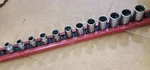Snap On Tools 212FMY 12PC 3/8" Flank Drive Metric Shallow Socket Set & Rail Usa. Fixed Price $139.99.