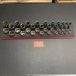 Snap-on Tools New Red 38PC 1/2" Drive 6PT Sae Master Socket Foam Set 338TSWYAFR. Fixed Price $2000.00.