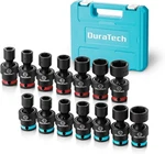 Duratech 3/8" Drive Impact Swivel Socket Set 14PCS Sae & Metric Cr-mo W/ Case. Fixed Price $110.97.