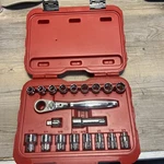 Craftsman 29308 20PC Metric Sae Ratchet Socket Set Rare. Fixed Price $129.95.