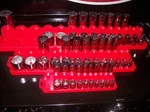 3PC Neiko Tools Usa Tray Rack Holder Holds 76 Sockets 1/4 3/8 1/2 Rail. Fixed Price $21.99.