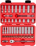 Tekton 3/8 Inch Drive Shallow And Deep 12-POINT Socket Ratchet Set With Case. Fixed Price $248.18.