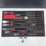 Snap-on Tools 9PC 1/2" Drive Red Soft Grip Ratchet Foam Set 303RT06FR 303RT03FR. Fixed Price $2995.00.