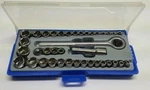 Pittsburgh Standard Sae & Metric 40 Piece Socket Set 3/8" Drive Ratchet Wrench. Fixed Price $15.00.