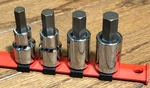 Matco Tools Sae Large Hex Allen Key Socket Bit 1/2 Red Rail. Fixed Price $150.00.