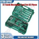 82PC Mechanics Tool Set 1/2" 1/4" Metric Drive Socket Wrenches For Auto Repair. Fixed Price $69.43.