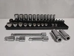 Rare Kd Tools 28 Piece 3/8" Drive 6-POINT Deep Metric Socket Set Vintage. Fixed Price $89.99.