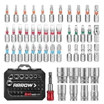 Arrow 48-PIECE 1/4" Screwdriver Bit & Socket Set S2 Steel W/magnetic Holder. Fixed Price $22.99.
