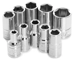 Performance Tool W36002 10 Piece 1/4 Inch Drive 6PT Sae Socket Set. Fixed Price $16.99.