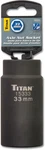 Titan 15333 1/2" Drive Point Axle Nut Socket - 33MM,6. Fixed Price $20.99.