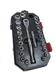 Husky 3/8" Drive Ratchet Sae/metric Standard Socket Set (24-PIECE) Missing 19MM. Fixed Price $39.67.