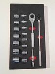 Proto Usa 18PC 1/2" Dr Ratchet & Socket Set 3/8" 1-1/4 W/ Foam Tray New. Fixed Price $199.95.