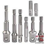 Timesetl 8PCS Impact Adaptor - 1/4" 3/8" 1/2" Hex Shank Square Nut Drill. Fixed Price $15.37.