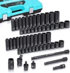 Duratech 55-PC Socket Set 1/2''&6 Point Impact 7 Accessories Included. Fixed Price $124.99.