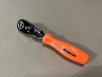 Snap-on FHKFD80A Orange 3/8" Drive Stubby Flex Head Ratchet Unused. Fixed Price $550.00.