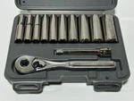 Craftsman Tools Usa 34782 12PC Metric 1/4" Drive Deep Socket Ratchet Set Nos. Fixed Price $59.99.