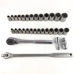 Craftsman Socket Set Ratchet 1/2 Drive 9MM-24MM, 7/16-1-1/4" Metric Sae 12PT Usa. Fixed Price $144.95.