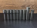 Vintage Cornwell 3/8 Drive Metric Deep Socket Set 6PT 7-14MM + 1/2" 9-PC. Usa. Fixed Price $65.00.
