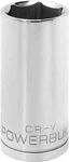 Powerbuilt 640841 1/2-INCH Drive 27MM Deep Socket, Silver. Fixed Price $11.39.