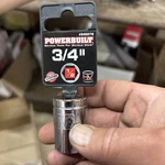 Powerbuilt 3/4" 1/2" Drive Chrome Vanadium Steel Standard Socket 940079 (1G). Fixed Price $11.65.