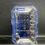 Kobalt 35-PIECE Metric & Sae Mechanics Tool Set Socket Ratchet Hard Case. Fixed Price $32.00.