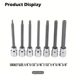 Set Of 7 Hex Bit Sockets Use With 3/8 Inch Square Driver Drill Adapter. Fixed Price $14.99.