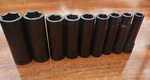 Snap-on 1/2" Drive 9 Piece Sae Point Deep Impact Socket Set 7/16"-1" Sim Ser. Fixed Price $89.00.