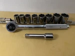 Kd Tools 3/8 Drive Ratchet Usa #721117 W/ Pc Metric Socket Set & Ex. Fixed Price $63.75.