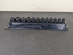 #BO827 Snap-on 3/8" Drive Metric 6-PT Semi-deep Impact Socket Set 212IMFMSYA. Fixed Price $199.95.