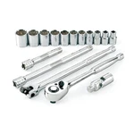 Powerbuilt 641708 19 Piece 1/2 Inch Drive Metric Socket Set New Tools. Fixed Price $63.71.