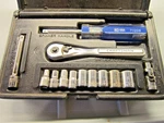 K-d Tools Craftsman 1/4" Dr Sockets With Case, Ratchet, Spinner Handle Sae Usa. Fixed Price $24.00.