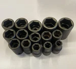 Snap-on Tools 1/2" Drive Metric 6PT Shallow Impact Sockets 15 Pc 10MM-24MM. Fixed Price $248.00.