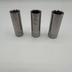 Craftsman 12MM, 13MM, 14MM Deep Well 6 Pt Sockets Inverted G1 Pcs 1/4" Drive. Fixed Price $16.97.