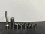 Vintage Husky Tools Lot Extension Spline Sockets. Fixed Price $21.90.