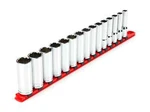 1/2 Inch Drive Deep 12-POINT Socket Set With Rail, 15-PIECE (10-24 Mm). Fixed Price $82.99.