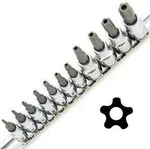 11 Piece Male 5-POINT Security Star Bit Socket Set. Fixed Price $19.99.