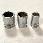 Snap On Tools 1/2" Drive Sae 12PT Shallow Socket Set Of 3 SW-291 SW-261 WS-191. Fixed Price $49.95.