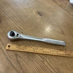 Vintage Craftsman 1/2" Drive Ratchet -v- 44985 Quick Release Made Usa 10". Fixed Price $19.95.