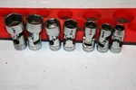 Snap-on Tools 3/8" Drive Shallow Universal Socket Set 7PCS. Fixed Price $160.00.