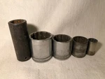 5 Snap On Drive Sockets, SIM300, SW481, SW421, SW3401/2, SW200. Fixed Price $90.00.