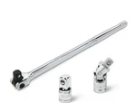 Powerbuilt 3/8" Dr. Flex Handle Breaker Bar W/ 3/8F 1/2M Adapter, 1-U-JOINT. Fixed Price $21.47.