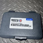 Matco Tools 1/4 6 Pc Universal Impact Driver Triple Square Ext Set In Case. Fixed Price $103.35.